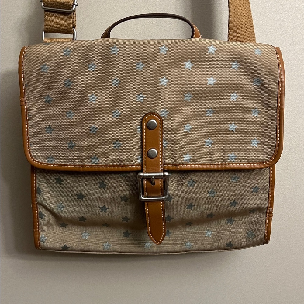 Fossil Tan Star-Patterned Bag